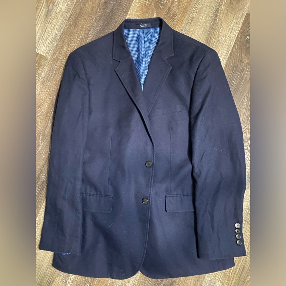 SADDLEBRED Mens Navy Blue Sport Coat Blazer Suit Jacket